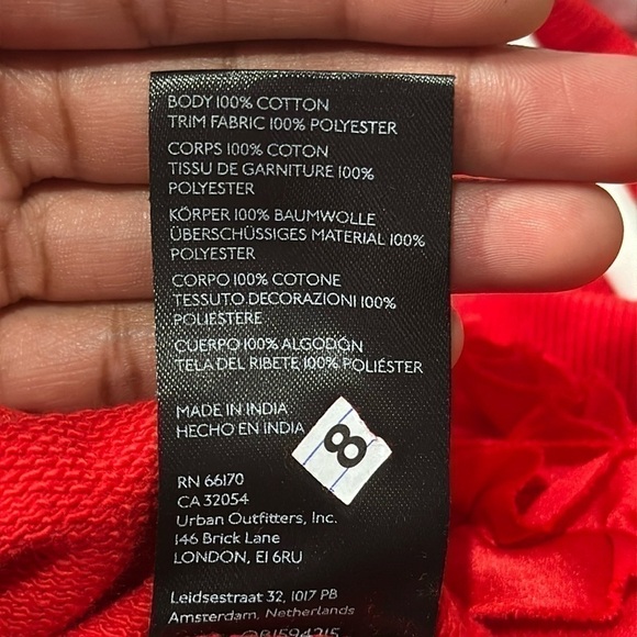 MAEVE By Anthropologie Maeve Three dimensional Floral Crop Sweatshirt Size Small - Picture 6 of 6